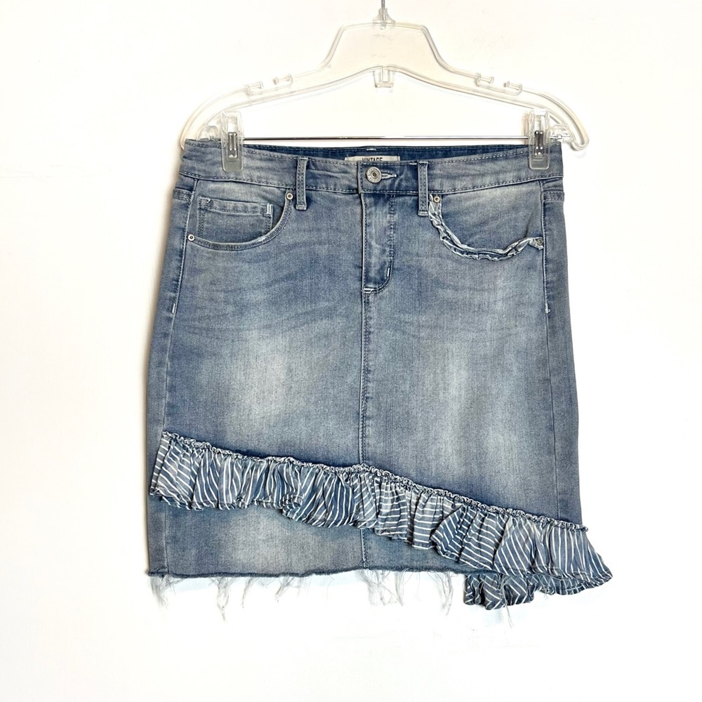 Vintage America Blues Rena Ruffle Denim Skirt